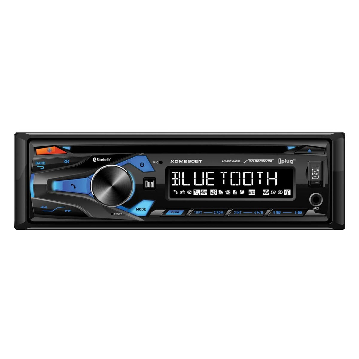 Dual XDM290BT Single Din Am/fm Cd Player With Bluetooth Usb Aux In 200 Watts Max