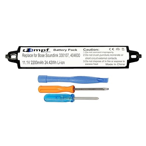 MPF Products 2200mAh 330105, 330105A, 330107, 330107A, 359495, 359498 Battery Replacement Compatible with Bose Soundlink, Soundlink 2, Soundlink 3