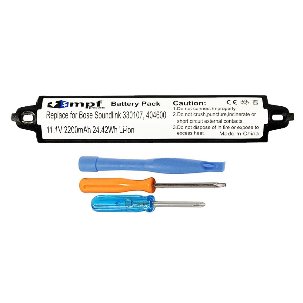 MPF Products 2200mAh 330105, 330105A, 330107, 330107A, 359495, 359498 Battery Replacement Compatible with Bose Soundlink, Soundlink 2, Soundlink 3