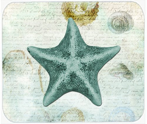 Caroline's Treasures SB3043MP "Beach Asteroidea Sea Star Starfish Teal Mouse Pad, Hot Pad or Trivet" for Home Office Gaming Working Computers Laptop