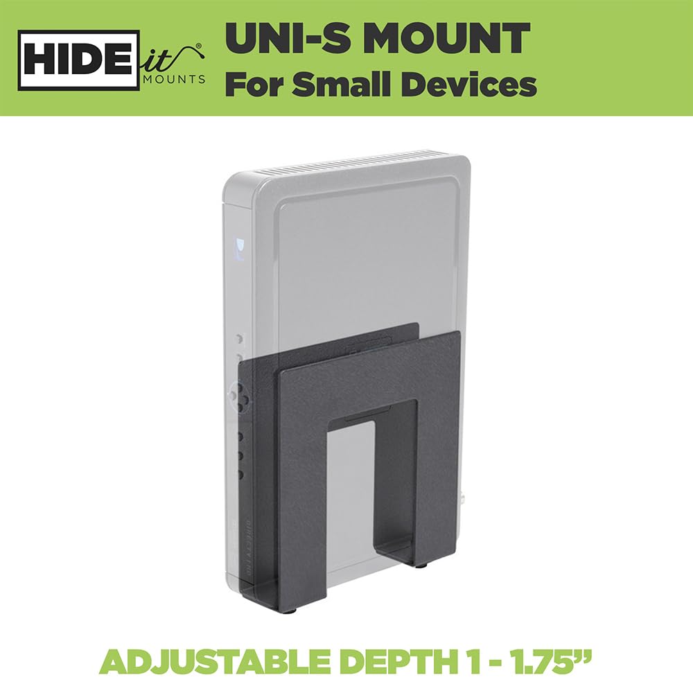 HIDEit Uni-S (Black) Adjustable Small Device Wall Mount