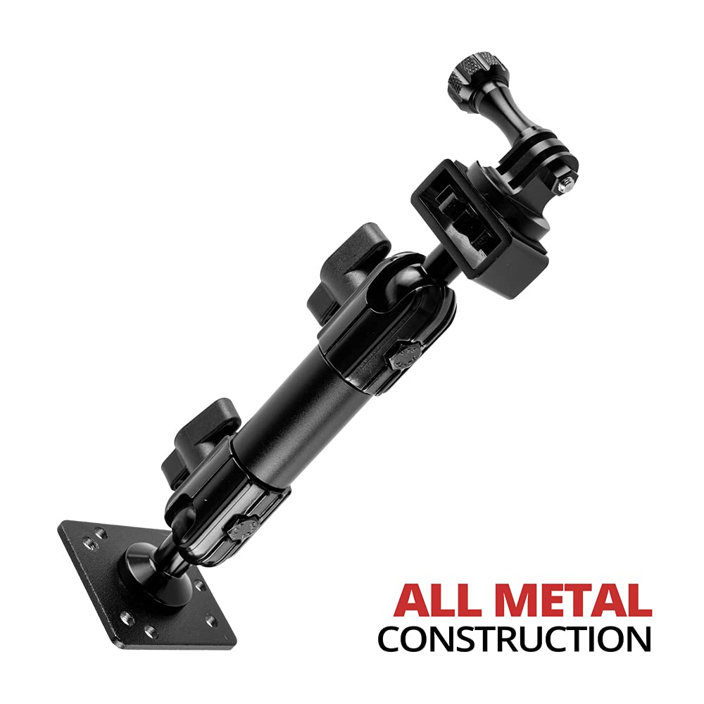 Tackform Action Camera Mount with 4.75" Arm and AMPS Mounting Base | 20mm System | Compatible with GoPro