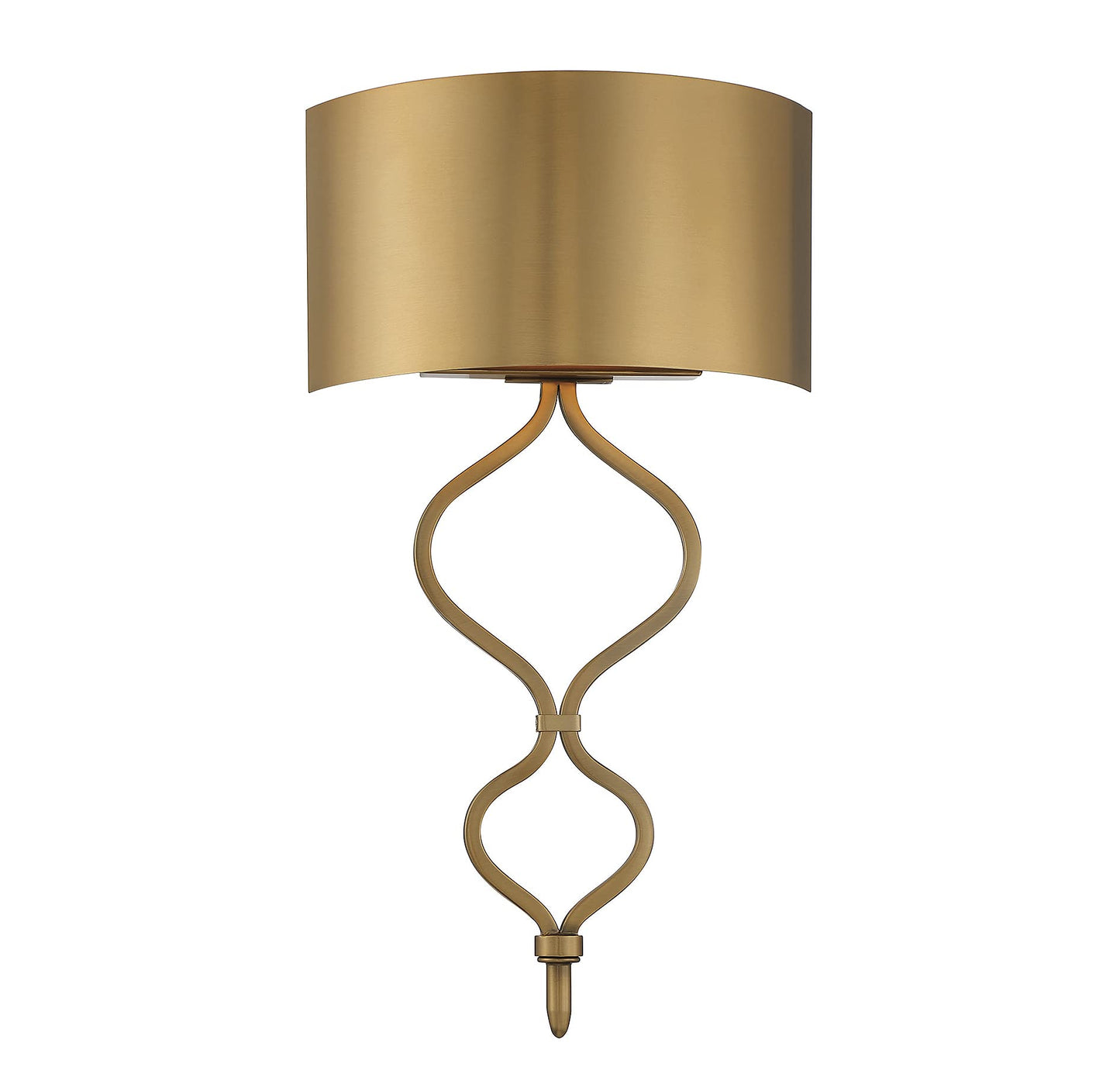 Savoy House 9-6520-1-322 Como Bohemian Modern Metal Wall Sconce, Integrated LED 1-Light 14 Watt, 20" H x 11" W, Warm Brass
