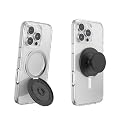 PopSockets Kick-Out Grip for MagSafe, Adjustable Kickstand for Portrait or Landscape, Magnetic Stand - Black