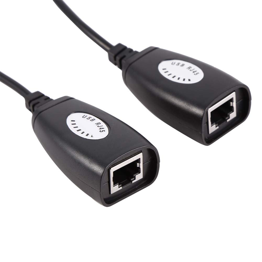 ASHATA USB 2.0 to RJ45 Ethernet Extension Adapter, Up to 150ft, Ideal for USB Cameras, Printers, Web Cameras, Keyboard, Mouse Extensions