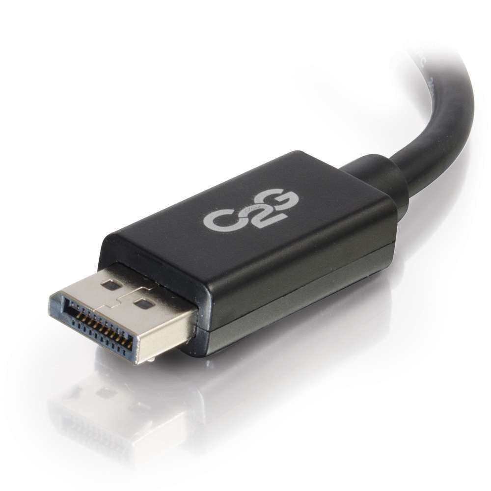 C2G 2M 8K DisplayPort Cable with Locking Latches 8K UHD Ultra High Definition DisplayPort Male to Male Computer Monitor Cable Black