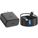 Samsung USB-C Charger Super Fast Charging 45W Wall Charger & 6.6FT Cable for Samsung Galaxy S26 Ultra/S26/S26+/S25 Ultra/S25/S25+/S24+/S24