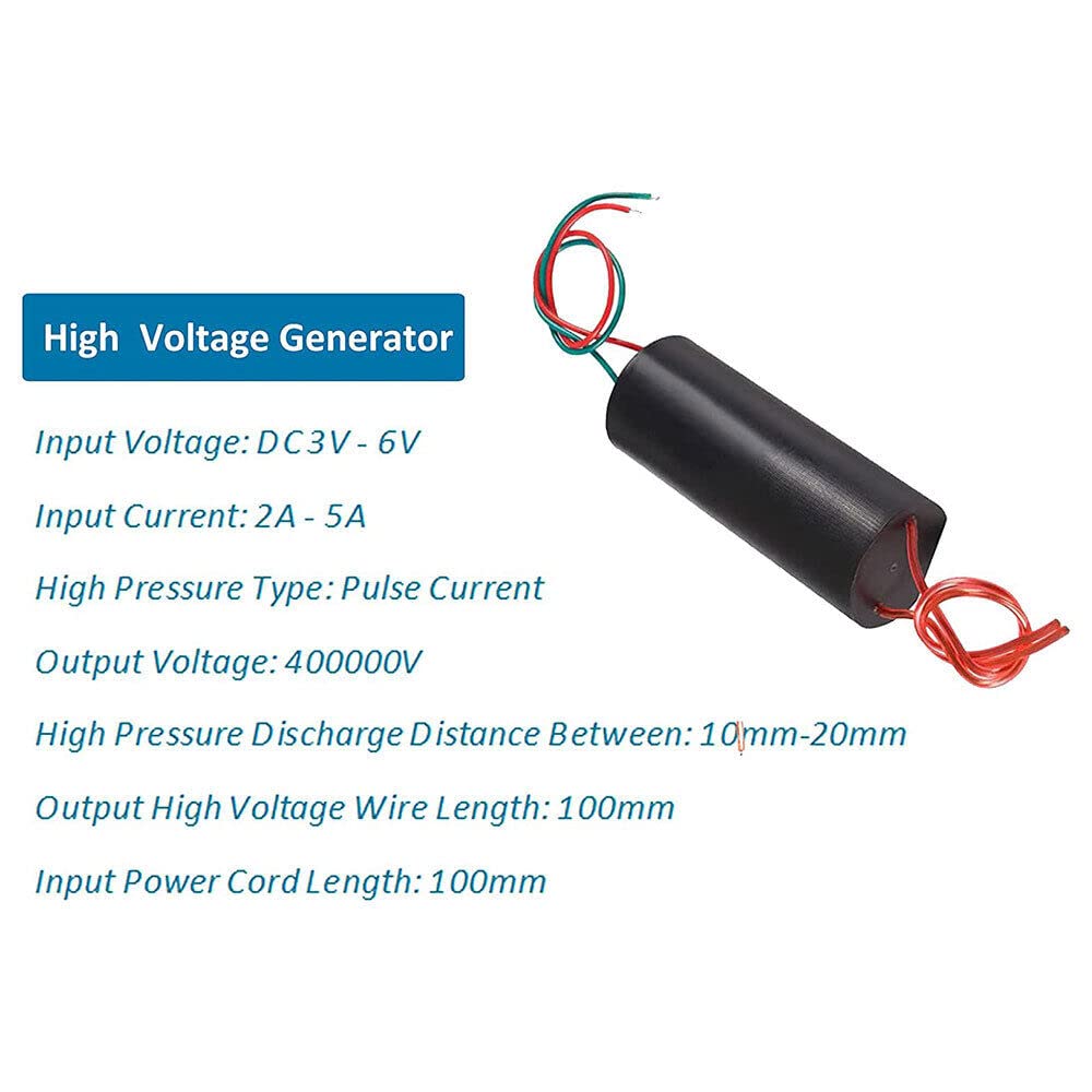 10pcs DC3V-6V to 400kV 400000V Boost Step-up Power Module High-Voltage Generator Parts (2PCS)