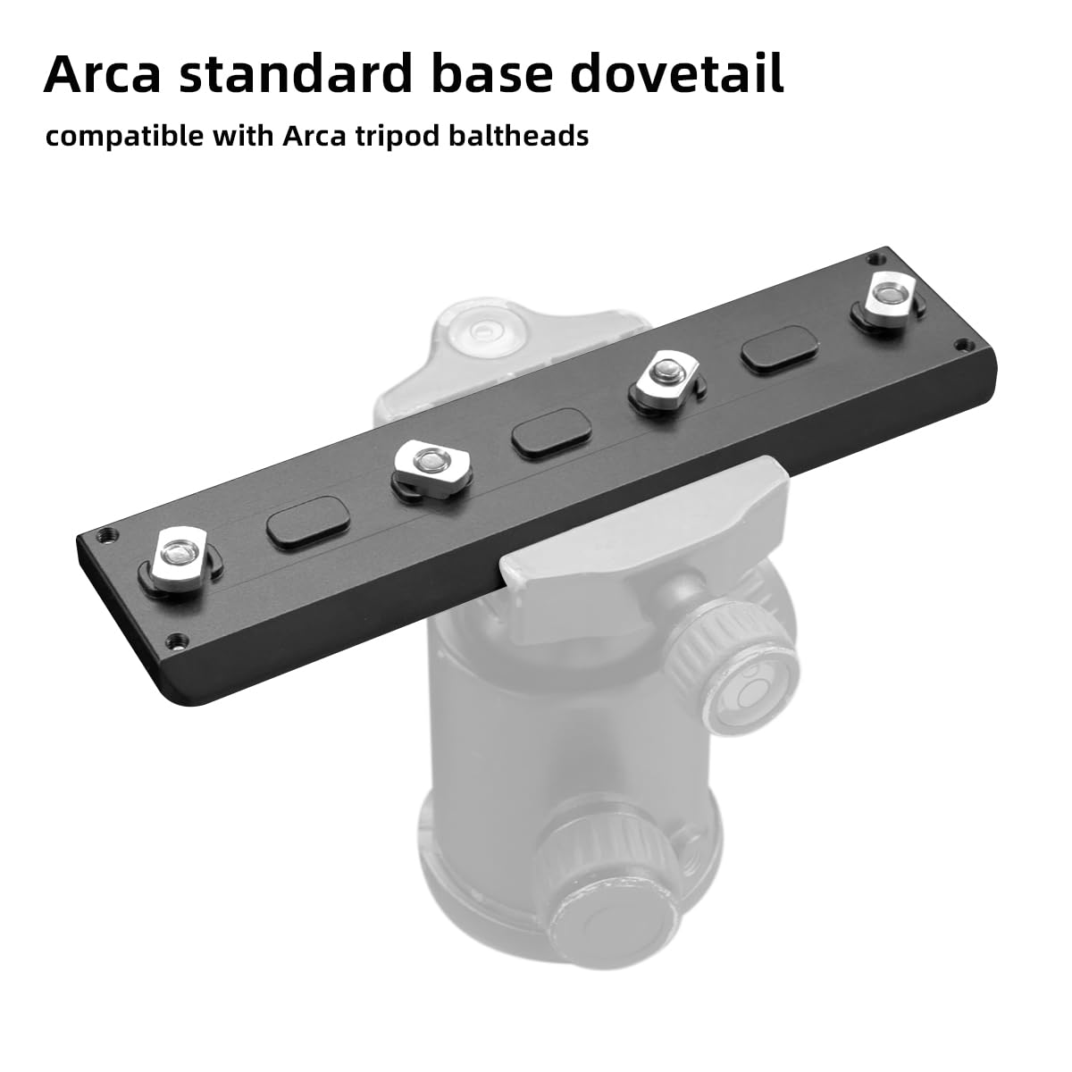 Arca Rail Mount, 9.45 inch Arca Swiss for Rifle Tripod Ballhead Quick Release Plate, Aluminum Arca Plate Compatiable RRS (9.45inch)