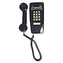 Cortelco 2554 Single-Line Wall Corded Telephone with Volume Control, Black