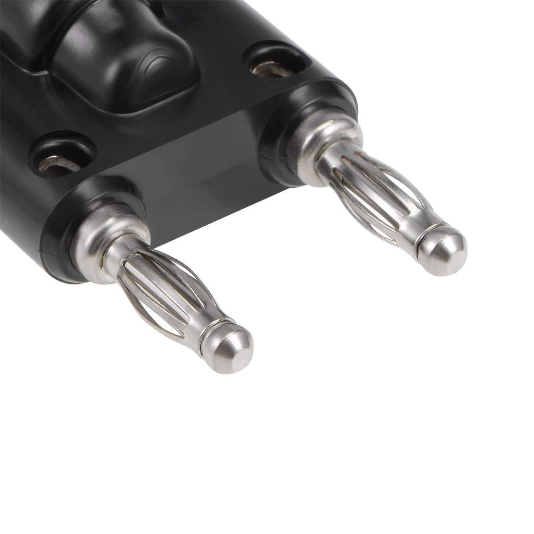BNC Female to Dual Banana Male Plug Jack Binding Posts RF Coaxial Adapter BNC to Banana Coax Jack Connector 4-Pack
