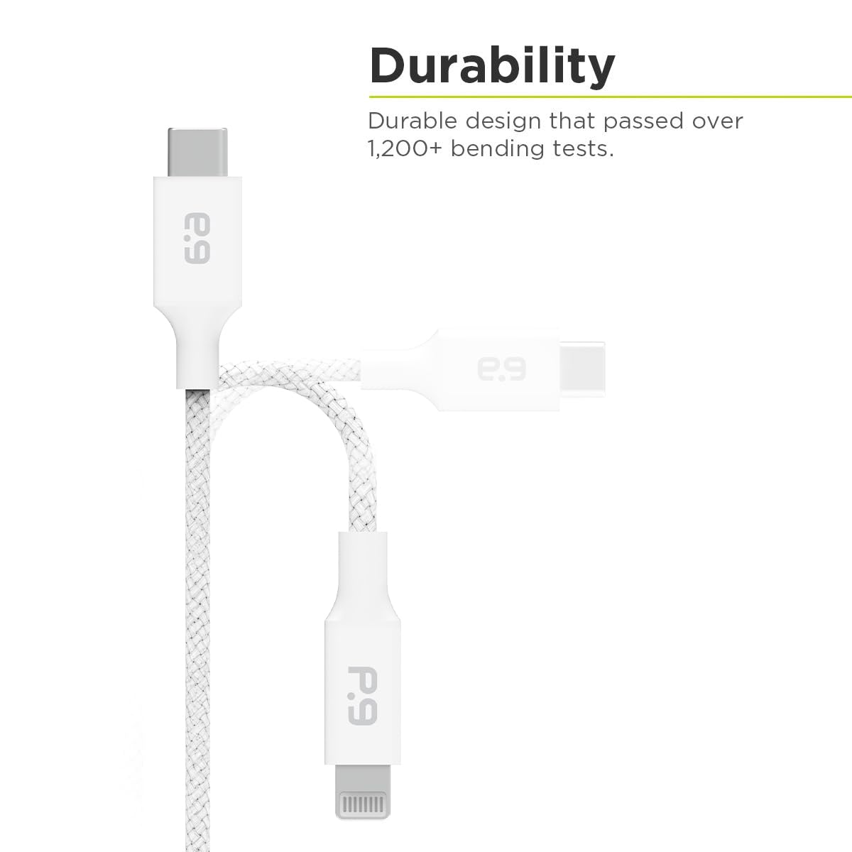 PureGear Braided USB-C to USB-C Cable (10ft) Power Delivery Charger Cord for iPhone 16,16Plus,16ProMax, 15, MacBook, iPad Pro 2020, Galaxy