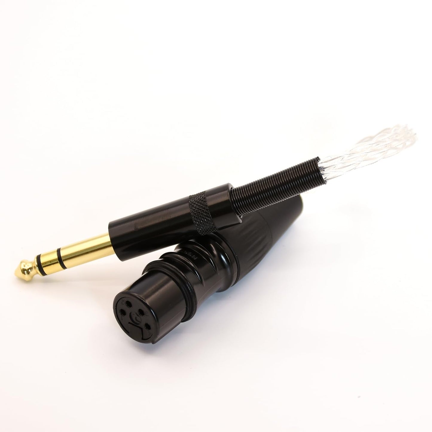 GAGACOCC 8 Cores Braid Pcocc Silver Plated 1/4 Male 6.35MM XLR 4 Pin Female Balanced Audio Cable