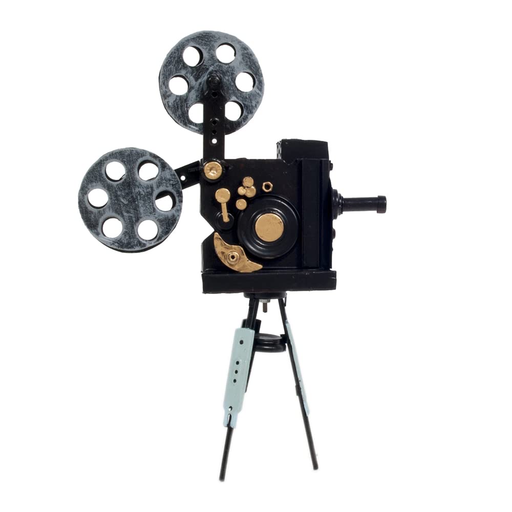 Old Modern Handicrafts Vintage Movie Projector Metal Model - Handmade from Metal - 8.5L x 3W x 12.5H Inches