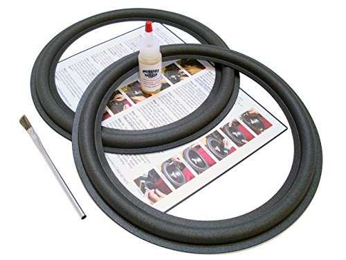Springfield Speaker 12" Subwoofer Foam Surround Edge Repair Kit - 2 Subwoofer Kit - Compatible with Rockford Fosgate RFP1412, RFP1812, RFP2412