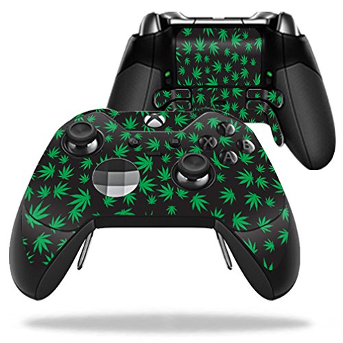 MightySkins Skin Compatible with Microsoft Xbox One Elite Controller - Marijuana | Protective, Durable, and Unique Vinyl Decal wrap Cover | Easy