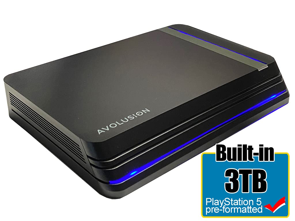 Avolusion HDDGEAR PRO X 3TB USB 3.0 External Gaming Hard Drive for PS5 Game Console (Renewed)