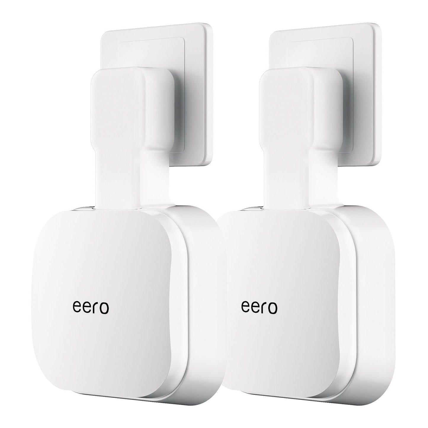 SENLEG eero 7 Wall Mount, No Drill Outlet Bracket Holder Only Compatible with eero 7 Dual-Band Mesh Router, Cable Management - Space Saving (2 Pack)