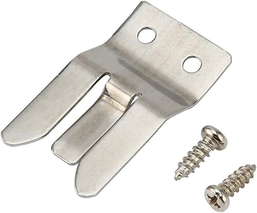 1Pc Silver Metal Mic Holder/Clip Cb Mic Holder- Screw in Screws Included Pull Up to Re Microphone Clips Accessories Musical Instruments
