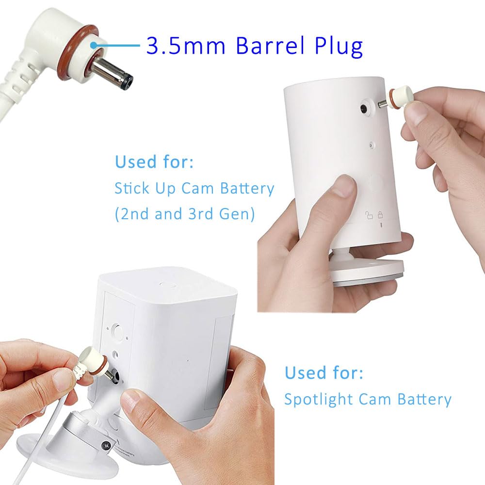 KAROTTO 10Ft USB-C Power Cord with Adapter Compatible with Ring Pan-Tilt Mount/Stick Up Cam Battery Pro/3rd Gen/2nd Gen/Plug-in, Spotlight Cam Battery
