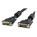 4xem 4XDVIDMM15' DVI Cable Dual Link 15' 24+5 Pin Combined DVI M/M, Black