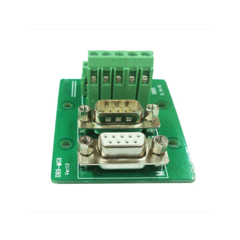 Twinkle Bay DB9 Breakout Connector RS232 Serial 9 Pin Connector Db9 Terminal (Male and Female Adapter)