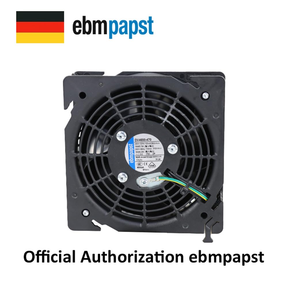 for ebmpapst Fan DV4650-470 12038 120 * 120 * 38MM 12cm 230V AC 50HZ 17.7W Ball Bearing Rittal Cabinet Axial Flow Cooling Fan