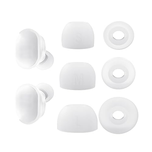 Replacement Earbuds Tips for JBL Tune Buds, JBL Tune Buds 2, Silicone Eartips, 3 Pairs (S/M/L) White
