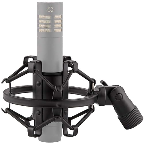 LYRCRO Microphone Shock Mount for 21mm-23mm Small Diameter Size Instrument Condenser Mic or Shotgun Mic like Rode NTG-1 NTG-2