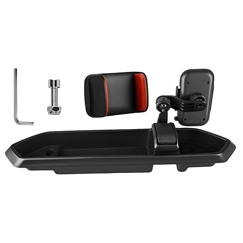 mupera Phone Mount for Jeep Wrangler JL JLU Gladiator JT 2018-2023, Heavy Duty Metal Extension Arm Dash Tray System Kit - Cell Phone Holder, Not