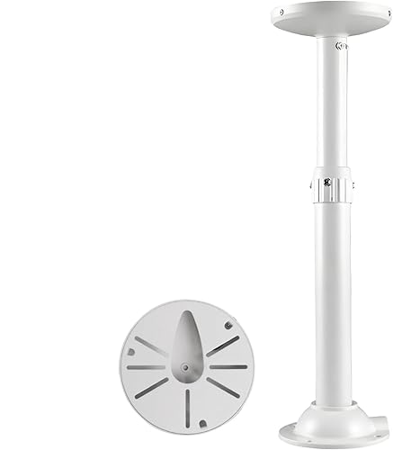 BeElion 11.8 - 23.6" Telescopic Adjustable Security Camera Mount I-Shaped, Universal Wall & Ceiling Bracket for Dome CCTV Cameras, Fits Surveillance