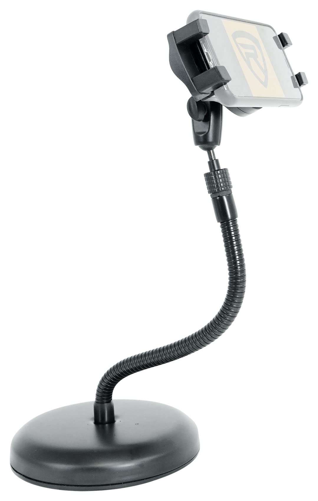 Rockville iSTAND 9 Desktop Gooseneck Stand, Weighted Base, Adjustable Mic Clip, Phone/Tablet Holder, Webcam Adapter, Perfect for Podcasting, Streaming
