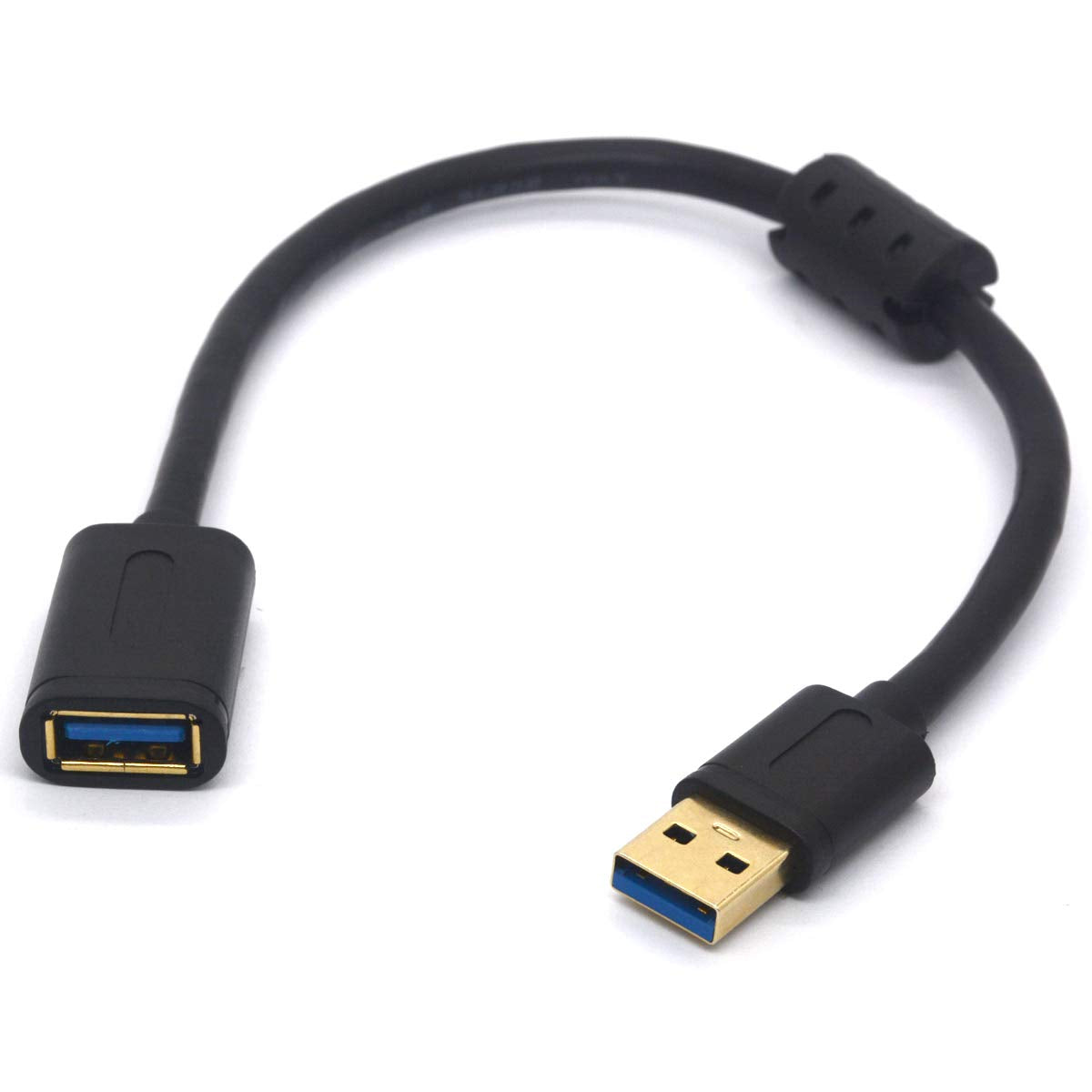 PIIHUSW EMI Free USB 3.0 Male to Female Cable with Ferrite Bead Anti-Interference for Scanner, Camera ect on Enviroment (30cm)