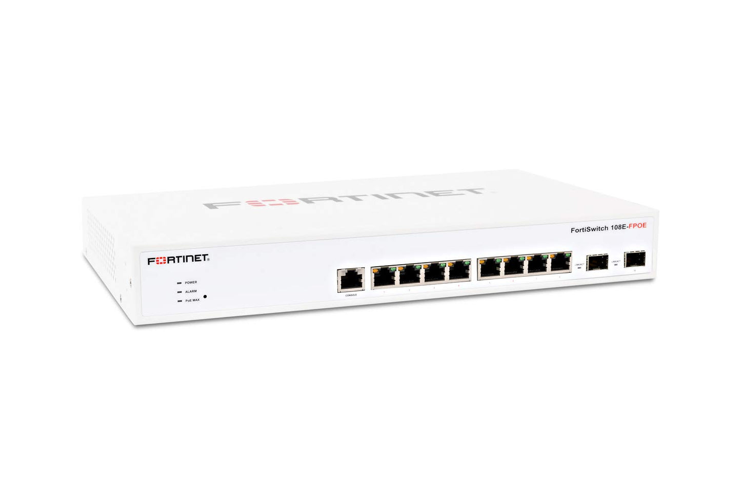 FORTINET FortiSwitch 108E-FPOE Ethernet Switch - 8 Ports - Manageable - 2 Layer Supported - Modular - 2 SFP Slots - Twisted Pair, Optical Fiber - 1U