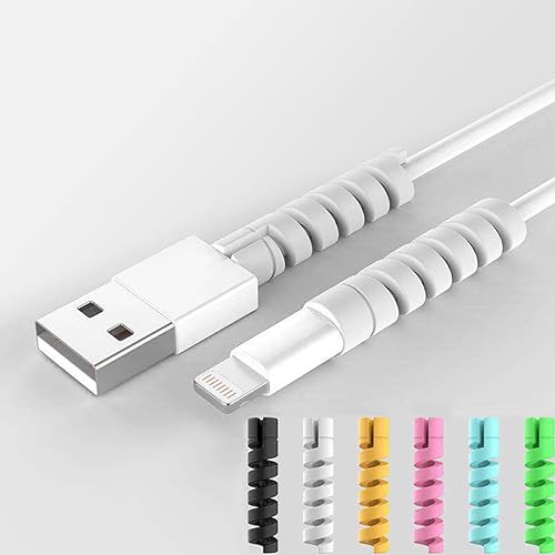 WEDAWN 30 Pack Charger Cable Saver, Silicone Flexible Cord Protector, Mouse Cable Wire Protector Compatible for iPhone, iPad, iPod, MacBook (Black