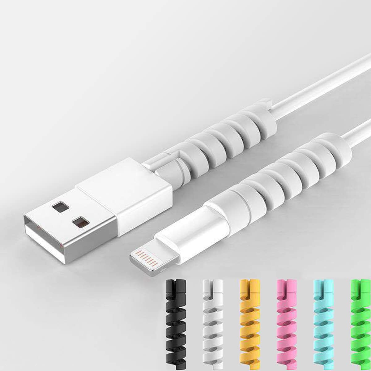 WEDAWN 30 Pack Charger Cable Saver, Silicone Flexible Cord Protector, Mouse Cable Wire Protector Compatible for iPhone, iPad, iPod, MacBook (Black