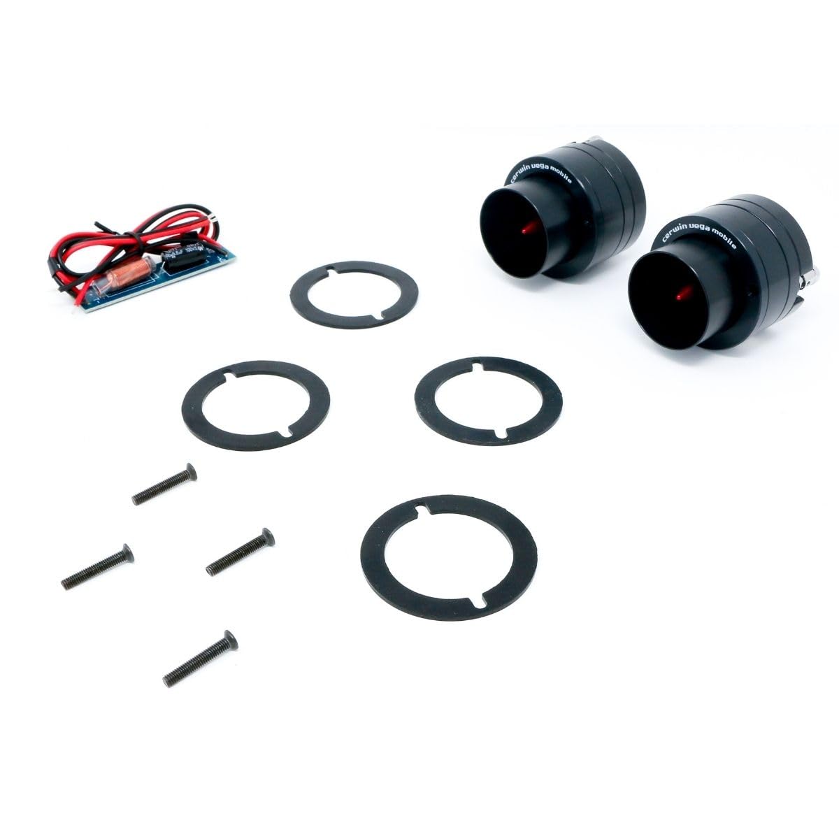Cerwin Vega Pro Series 1" Super Tweeters, 50W RMS Midrange Component Speakers Set - High Performance 4 Ohm, Neodymium Magnet, Shallow Depth for Superior Car Audio System P175T