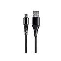 Monoprice USB 2.0 Micro B to Type A Charge & Sync Cable - 3 Feet - Black | Nylon-Braid, Durable, Kevlar-Reinforced - AtlasFlex Series