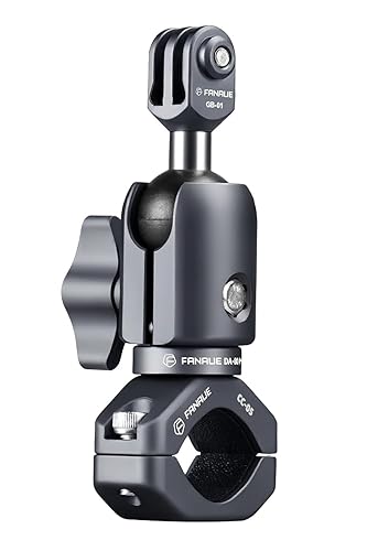 FANAUE Action Camera Universal Ball Adapter with Handlebar Clamp Mount U-Bolt Base,B Size 1" Ball Compatible Gopro Hero Series/AKASO/DJI/Action Camera