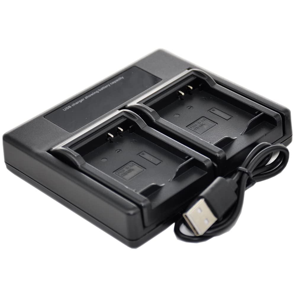 BTBAI bp-819 Battery Charger USB Dual for bp-809 bp-827 Digital Camera Video Camcorder