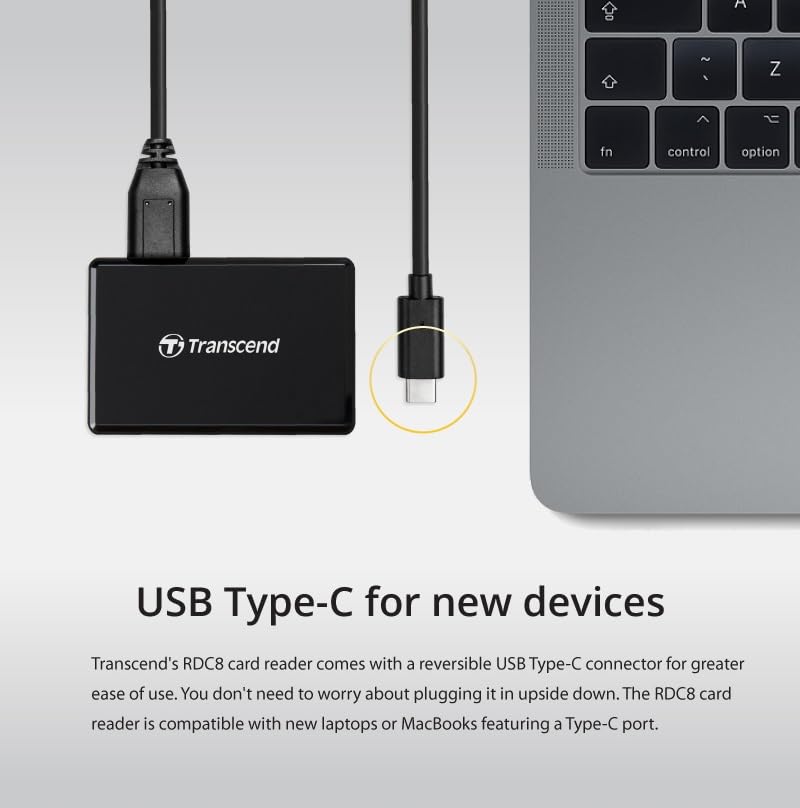 Transcend USB 3.1 Multi Card Reader (SD, microSD, CF) - Black