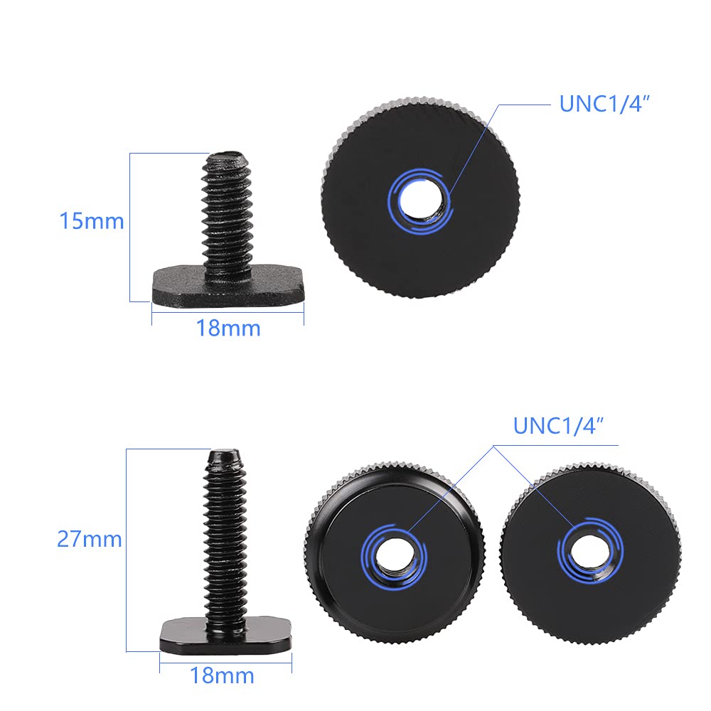 Camera Tripod Adapter Mount Kit 1/4 to 1/4 Screws, 1/4 to 3/8 Converter Thread Screw, Hot Shoe Male or Female Screw Set for Tripod Monopod Flash Plate