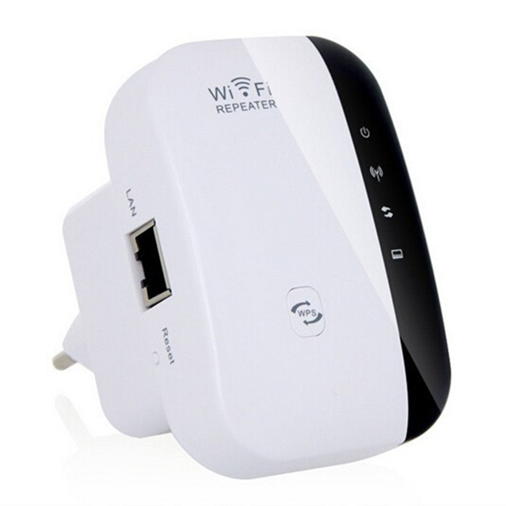 TFBS WiFi Repeater, 300Mbps Wireless Range Extender, AP Signal Repeater, 802.11 N/B/G, Mini Portable, 360 Degree WiFi Coverage, Compatible with Alexa