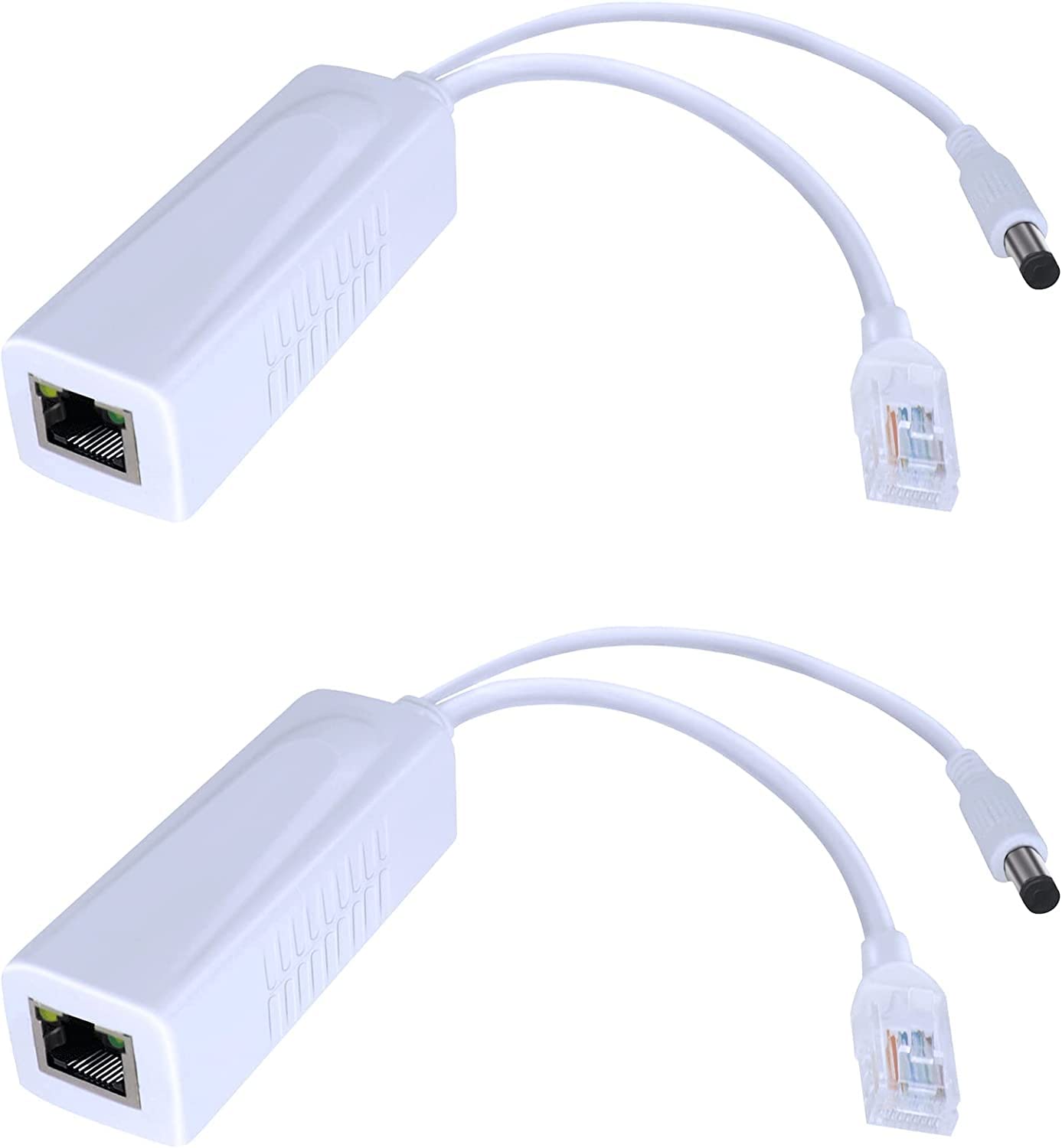 Reidubo Gigabit PoE Splitter Adapter,12V 2A Output,1000Mbps, IEEE 802.3AF/at, Suitable for IP Cameras, AP WiFi, IP Phones, and Other DC Power Supply