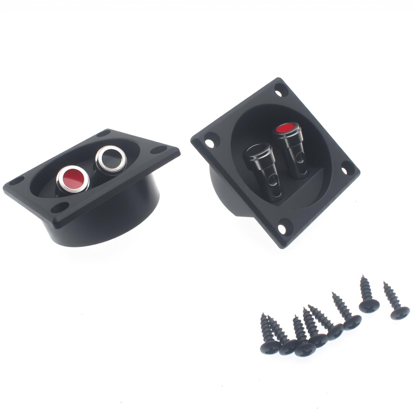SYCZIOHU 2 Pcs Speaker Box Terminal with Copper Connectors 2.24 Inch Diameter Subwoofer Replacement Box Terminal Speaker Wire Connectors for DIY