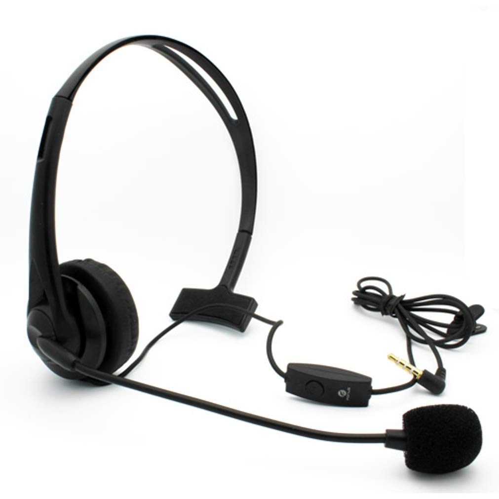 Headset Earphone w Mic Wired Mono Headphone 3.5mm Single Earbud Hands-Free P5P Compatible with Samsung Galaxy Tab S4 10.5 A 8.0 (2019) 10.1 (2019)…
