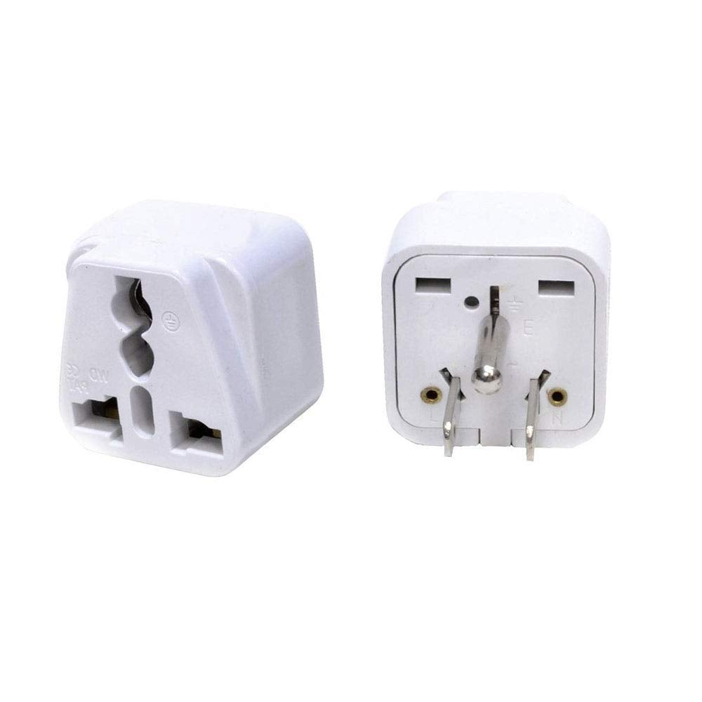 UK to US Travel Adapter, India to US Plug Adapter, Type B Adapters for USA, 3-Pack, Plug Converter, USA Travel Adapter, Universal to American Outlet…