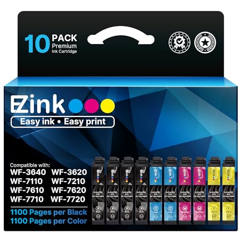 E-Z Ink Remanufactured Ink Cartridge Replacement for 252XL Combo Pack for Epson Printer Workforce WF-7110 WF-7710 WF-7720 WF-3640 WF-3620 (4 Large