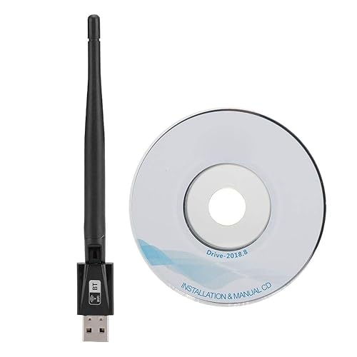 ASHATA Network Adapter, RTL8821CU 600M Drive Band PC LAN Card for USB Bluetooth Adapter