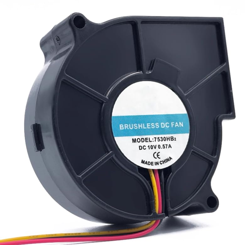 7530HB2 DC 10V 0.57A 3-Wire Cooling Fan